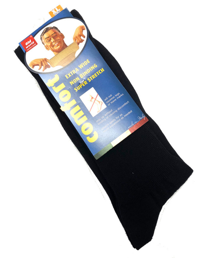 Old World Old World King Comfort Dress Sock-Black