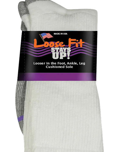 Wool Loose Fit Stays Up Sock For Men – Extra Wide Socks