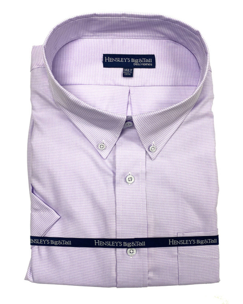 Hensley's Exclusives Hensley's F/X SS BD Purple Micro Gingham