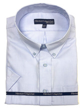 Hensley's Exclusives Hensley's F/X SS BD Lt Blue Micro Gingham