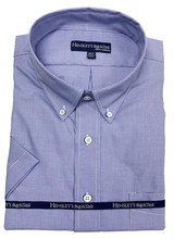 Hensley's Exclusives Hensley's F/X SS BD Navy Micro Gingham