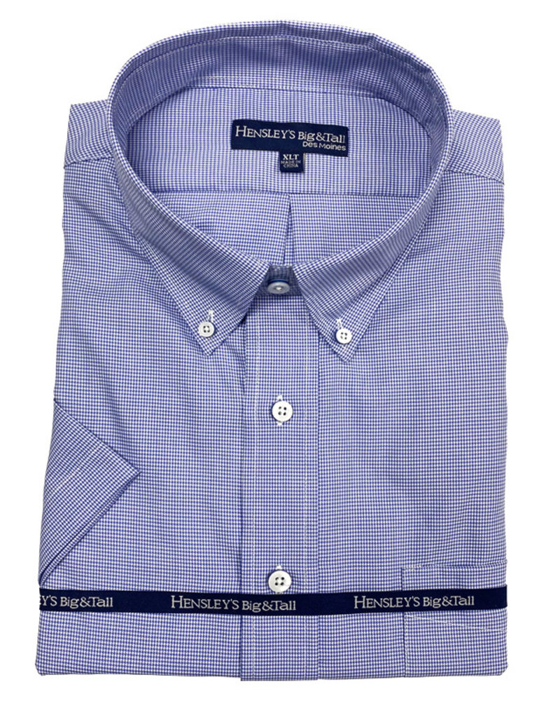 Hensley's Exclusives Hensley's F/X SS BD Navy Micro Gingham