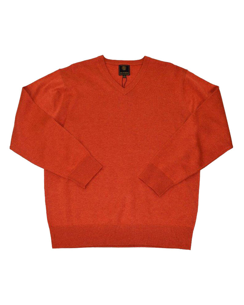 F/X Fusion F/X Fusion Orange LS V-Neck Sweater