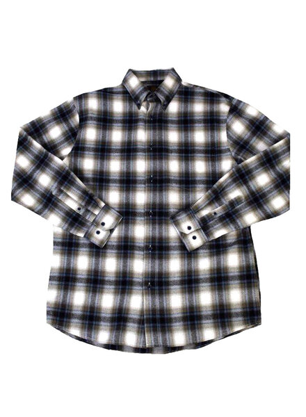 F/X Fusion F/X Fusion LS Brushed Flannel Plaid-Ecru/Taupe