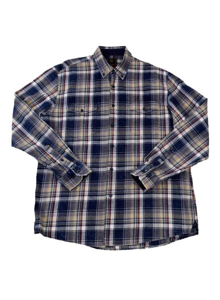 F/X Fusion F/X Fusion LS Brushed Flannel Plaid-Ecru/Taupe