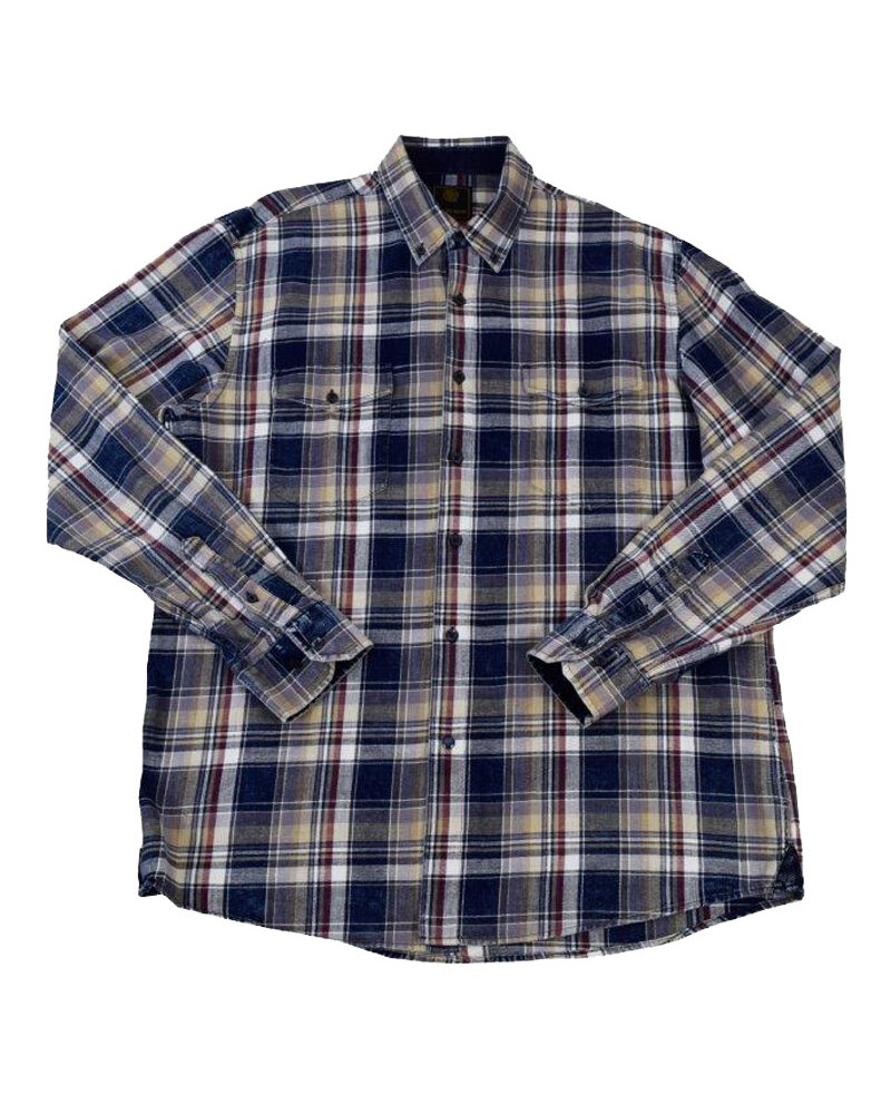 F/X Fusion F/X Fusion LS Wash Cotton Plaid-Indigo/Burg