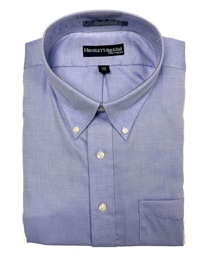 Hensley's LV LS Blue Feather Stripe Shirt - Hensley's Big and Tall