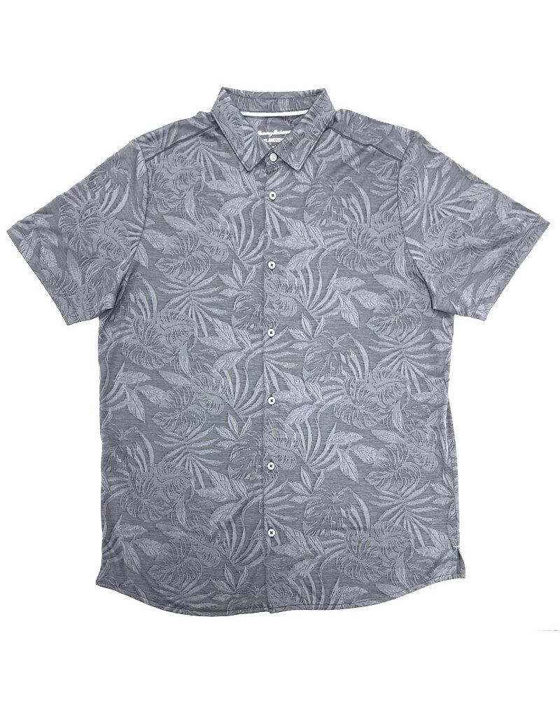 Tommy Bahama® I-State Black Leaf Pattern Polo