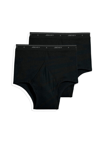 Jockey Jockey Classic Black Solid Boxer Briefs-2 Pack