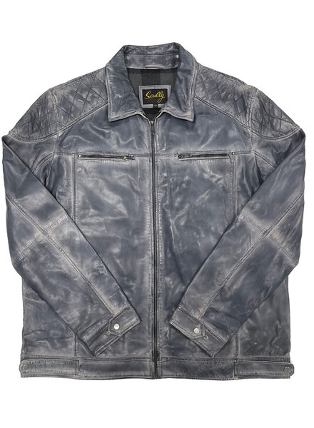 Scully Scully Grey Lambskin Leather Jacket