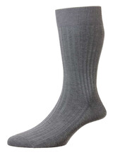 Pantherella Pantherella Danvers Dress Sock-Mid Gray