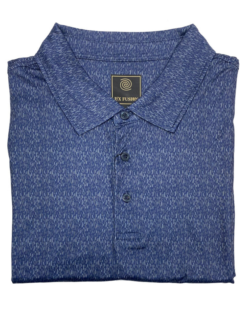 F/X Fusion F/X Fusion SS Navy Vertical Dashes Polo