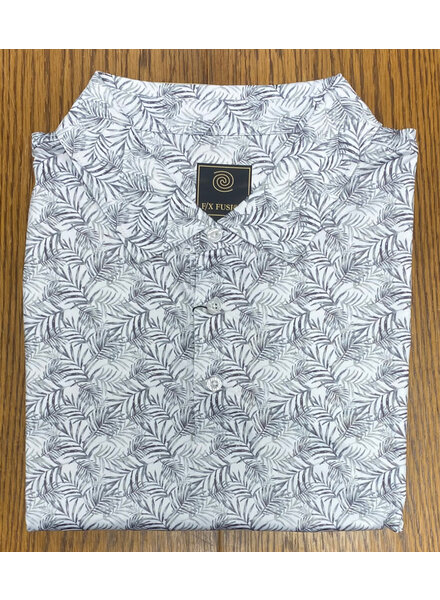 F/X Fusion F/X Fusion SS Silver Palm Leaves Polo