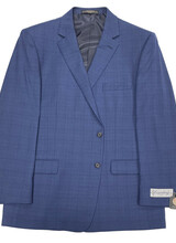 Eisenberg Eisenberg Blue Plaid Suit Separate Coat
