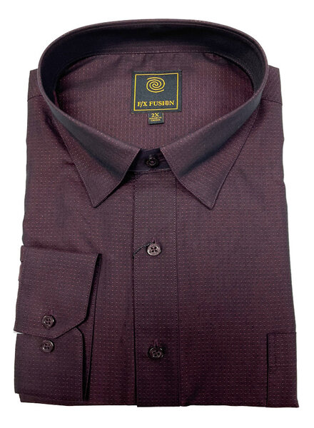 F/X Fusion F/X Fusion LS UB Dobby Wine Shirt