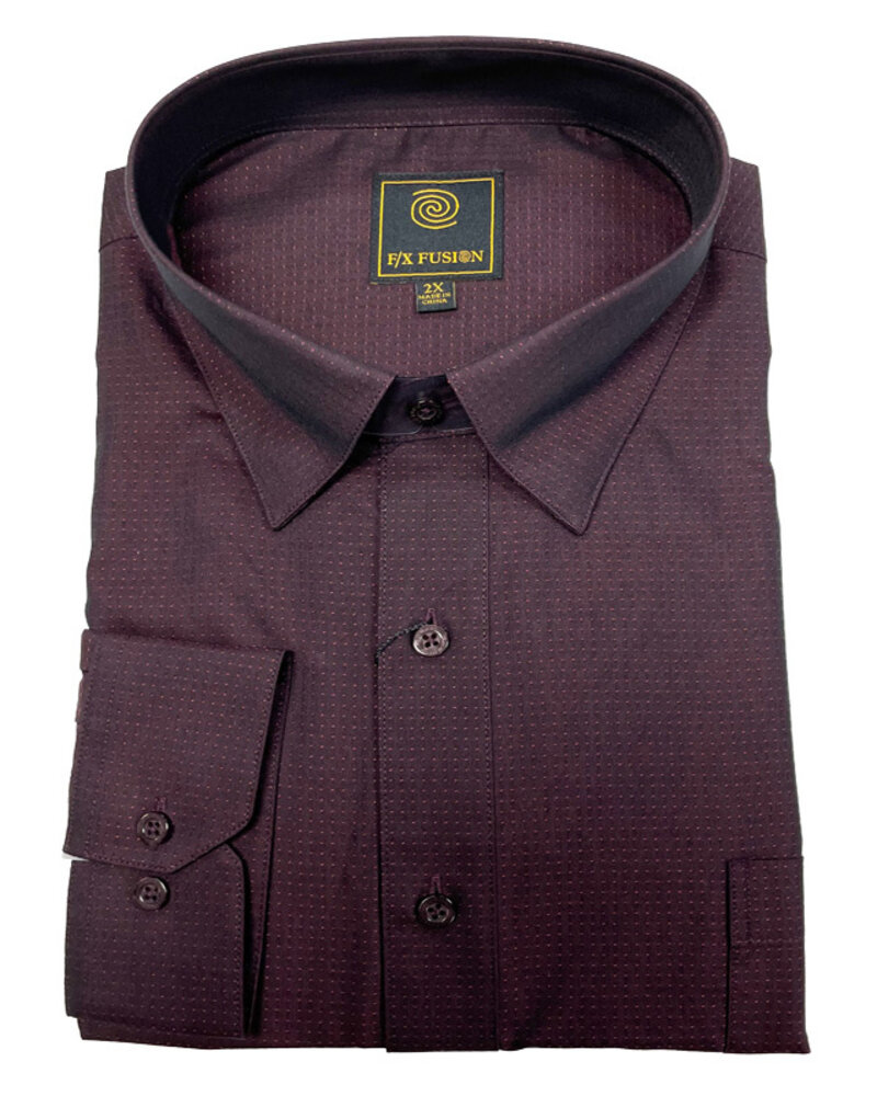 F/X Fusion F/X Fusion LS UB Dobby Wine Shirt