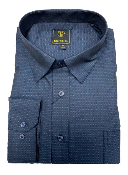 F/X Fusion F/X Fusion LS UB Dobby Blue Shirt