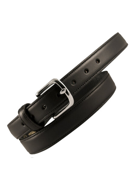 Boston Leather Boston Leather 11/4" Black Feather Edge Belt