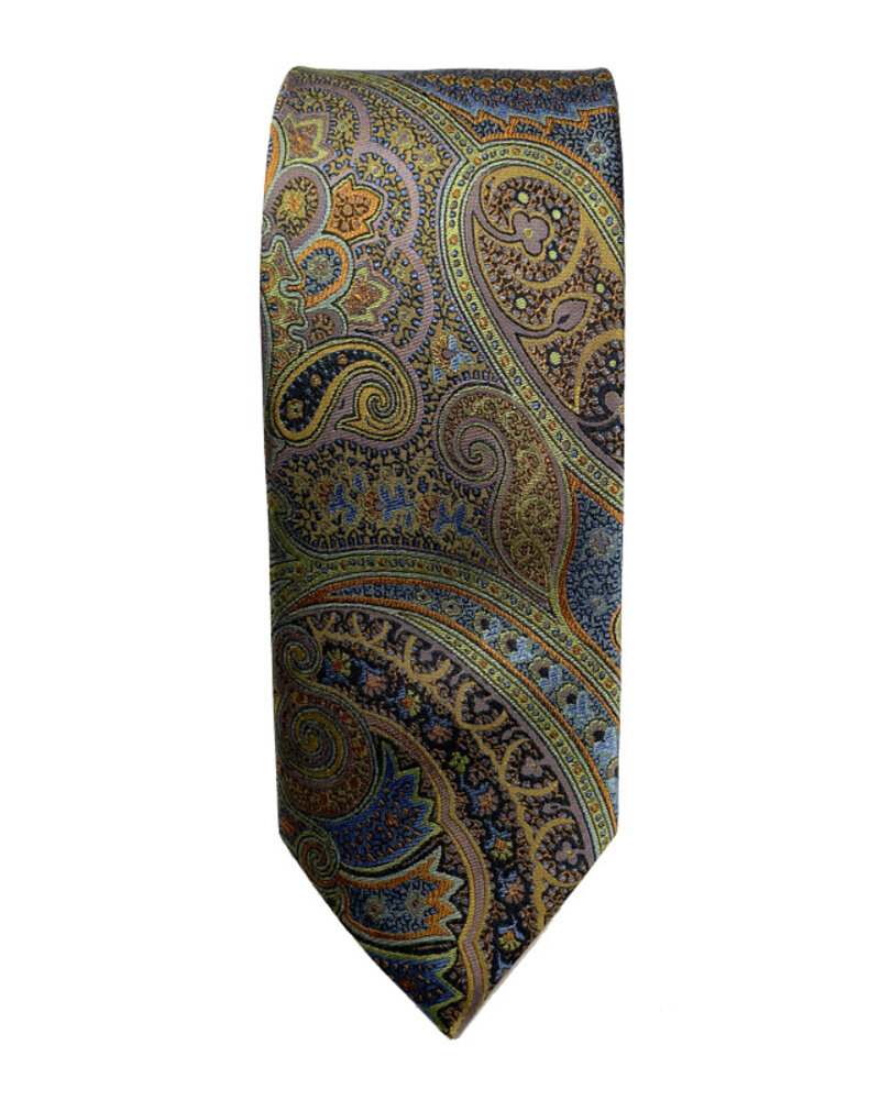 JZ Richards Gallery Box Tie-Olive Abstract