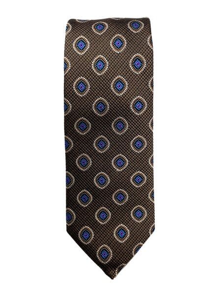 JZ Richards Dbl Xlong Tie-Brown Foulard