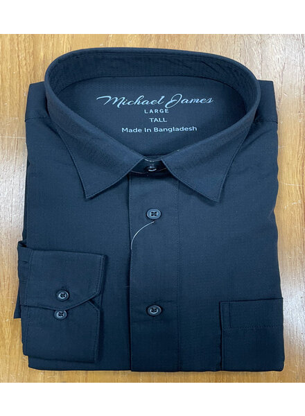 Hensley's Exclusives Michael James LS Solid Black Shirt