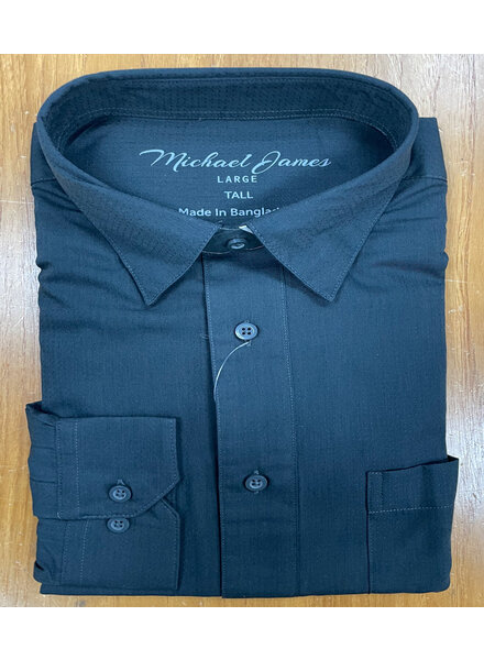 Hensley's Exclusives Michael James LS Solid Charcoal Shirt