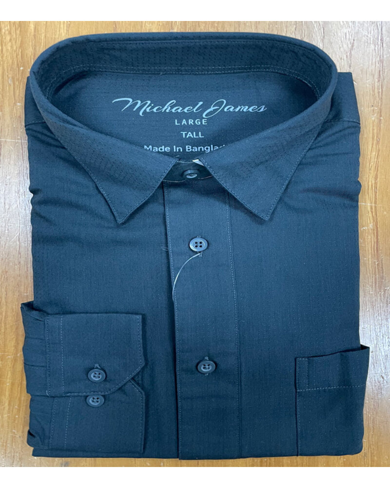 Hensley's Exclusives Michael James LS Solid Charcoal Shirt