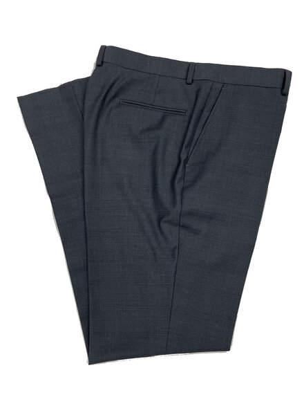 Eisenberg Eisenberg Grey Plaid Suit Separate FF Pants