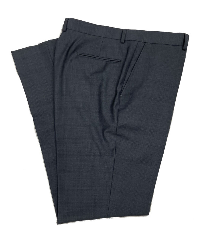 Eisenberg Eisenberg Grey Plaid Suit Separate FF Pants