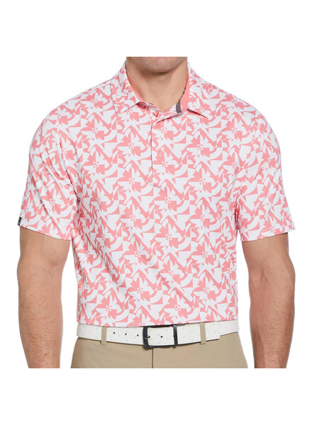 Callaway Callaway SS Layered Floral Print Pink Polo