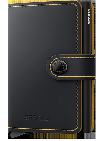 Secrid Secrid Matte Black & Ochre Mini Wallet