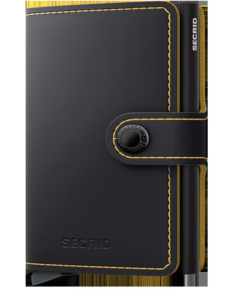 Secrid Secrid Matte Black & Ochre Mini Wallet