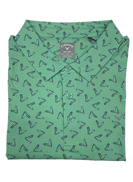Callaway Callaway SS AO Chevron Confetti Green Polo