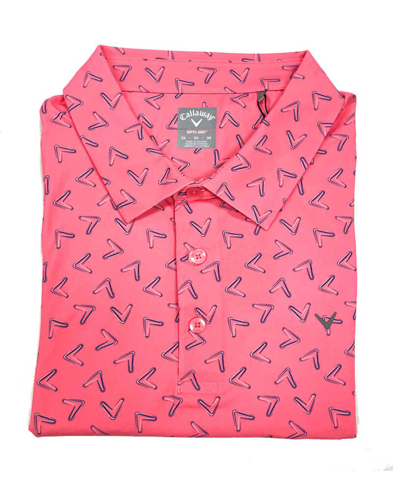 Callaway Callaway SS AO Chevron Confetti Pink Polo