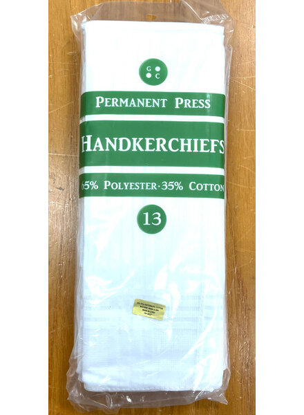 Gilton White Handkerchiefs-Baker's Dozen