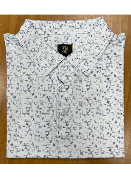 F/X Fusion F/X Fusion SS White Fractured Line Polo