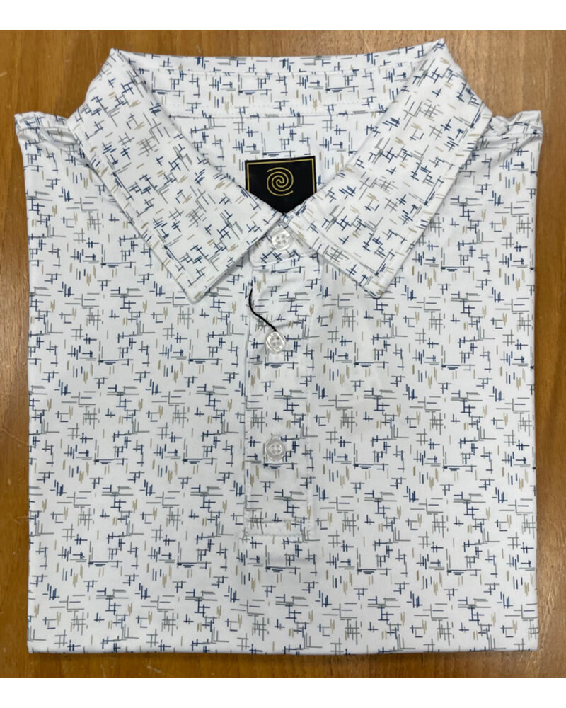F/X Fusion F/X Fusion SS White Fractured Line Polo