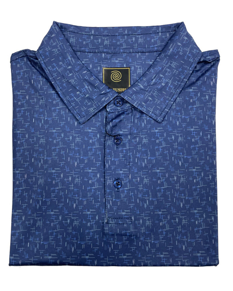 F/X Fusion F/X Fusion SS Navy Fractured Line Polo
