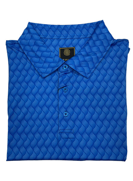 F/X Fusion F/X Fusion SS Blue Brush Stroke Polo