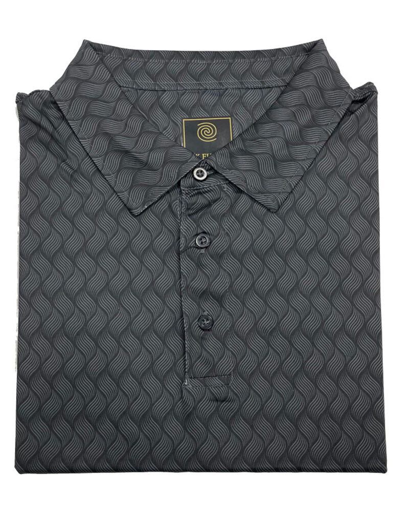 F/X Fusion F/X Fusion SS Black Brush Stroke Polo