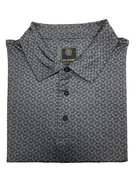 F/X Fusion F/X Fusion SS Black Mini Fronds Polo