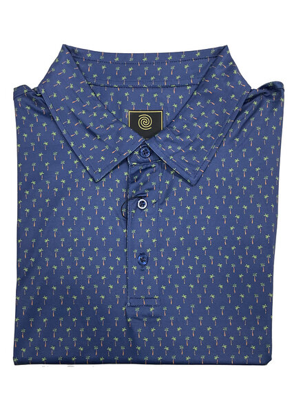 F/X Fusion F/X Fusion SS Navy Mini Palms Polo