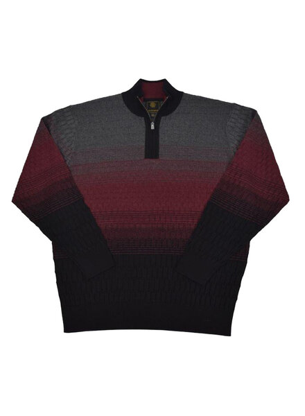 F/X Fusion F/X Fusion Ombre Rib 1/4 Zip Mock-Black