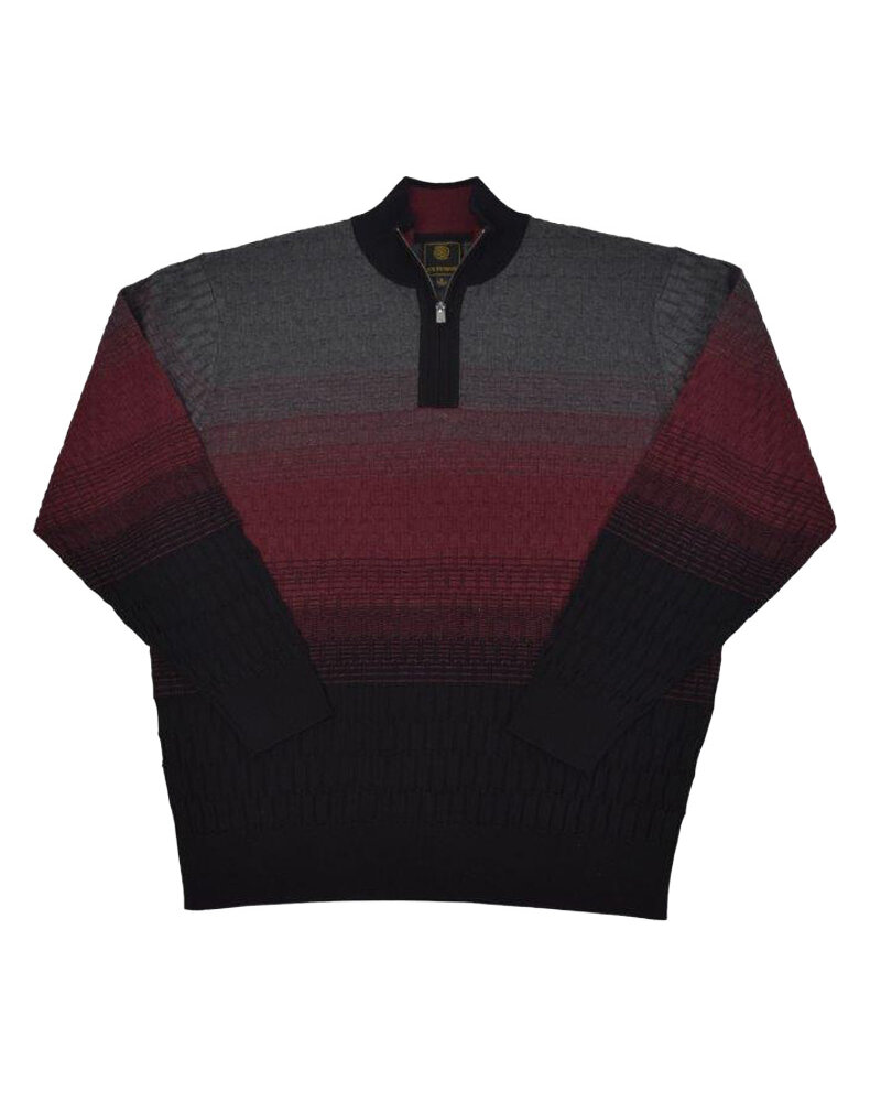 F/X Fusion F/X Fusion Ombre Rib 1/4 Zip Mock-Black
