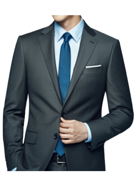 Eisenberg Eisenberg Grey Plaid Suit Separate Coat