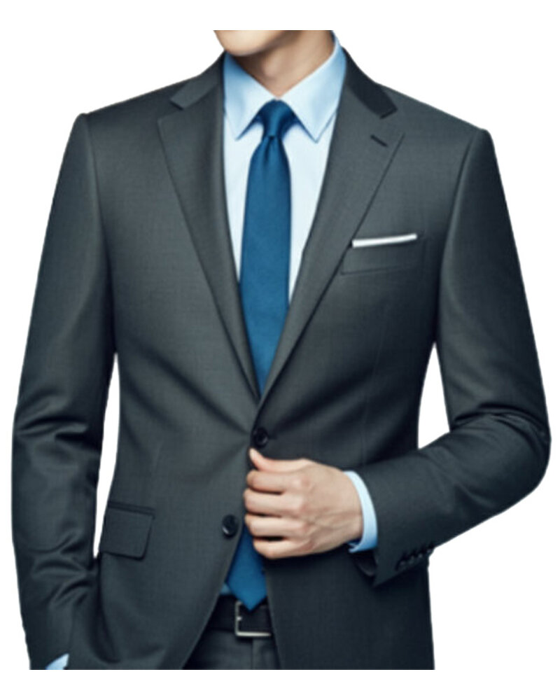 Eisenberg Eisenberg Grey Plaid Suit Separate Coat
