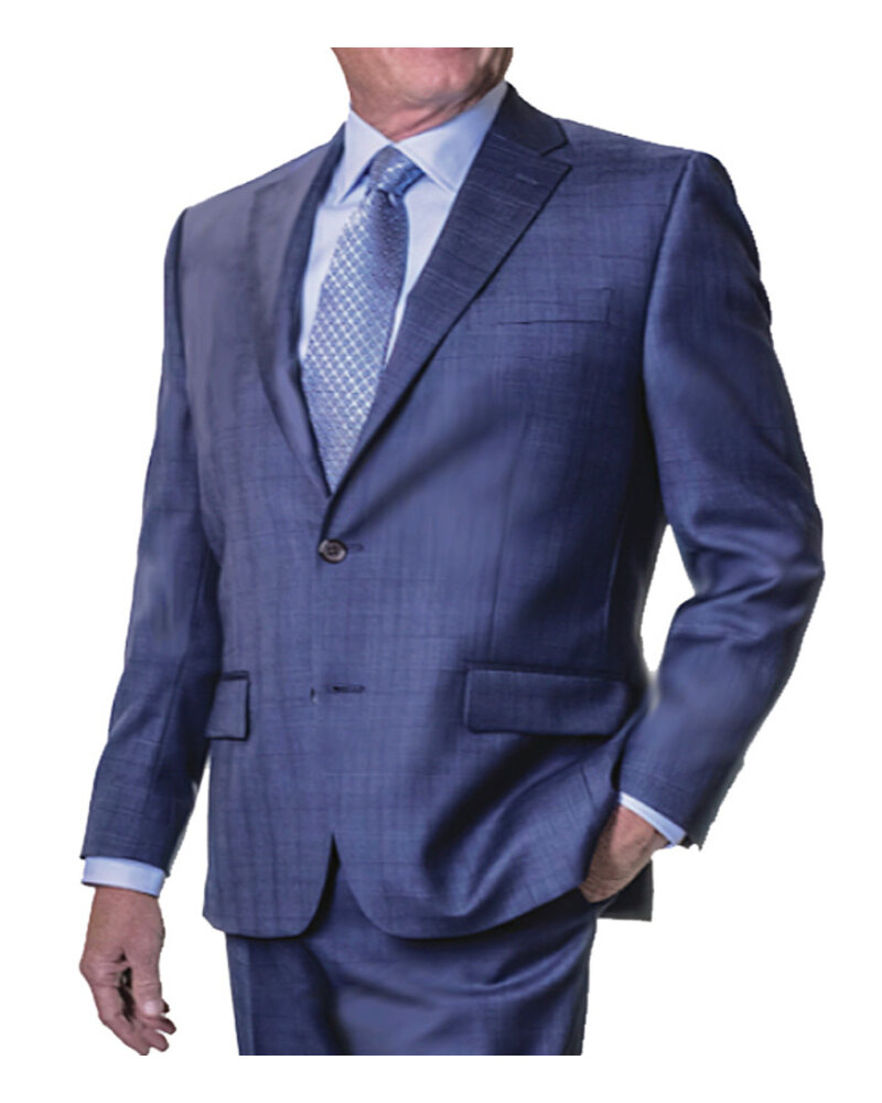 Eisenberg Eisenberg Blue Plaid Suit Separate Coat