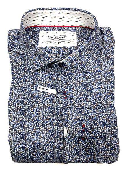 7 Downie St 7 Downie St LS Navy/Khaki Shirt