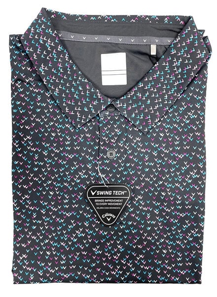 Callaway Callaway SS Chevron Confetti Asphalt Polo