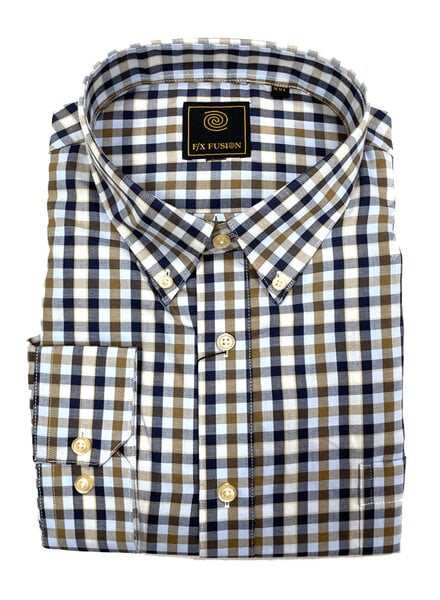 F/X Fusion F/X Fusion LS BD Blue Multi Twill Check